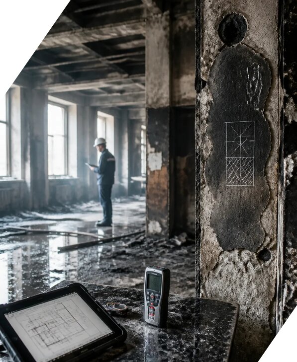 Обследование зданий после пожара в Устях-Лабинске от 15324 р. | ЭкспертизаРоссия