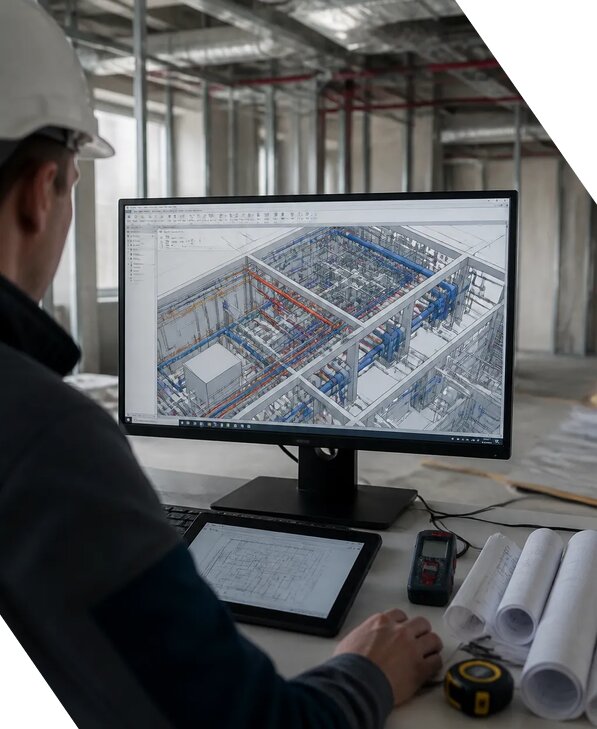 Создание BIM модели инженерных сетей для объектов в Устях-Лабинске